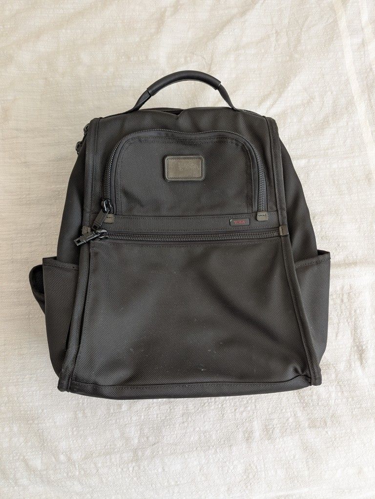 Tumi Alpha Slim Black Backpack Laptop Ballistic Nylon