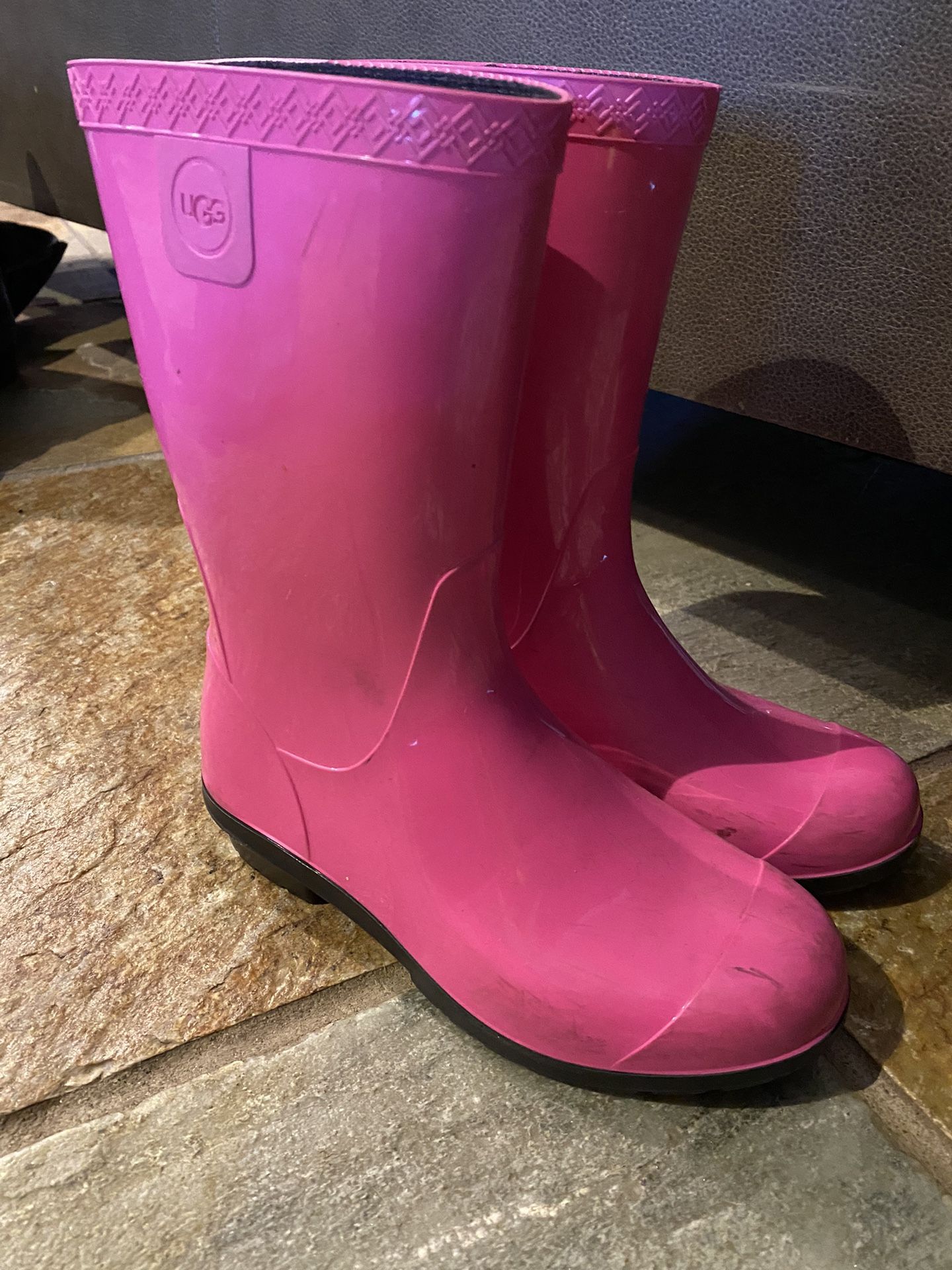 Ugg pink deals rain boots