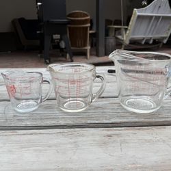 Antique Glass Measuring Cups