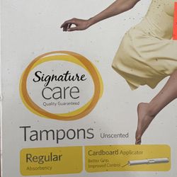 Signature Care Premium Regular Absorbency Unscented Cardboard Tampons