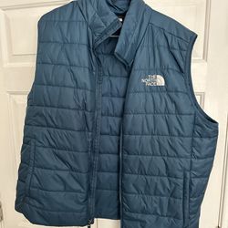 Mens North Face Puffer Vest 2XL New 