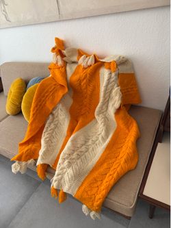 Vintage Crochet Woven Blanket