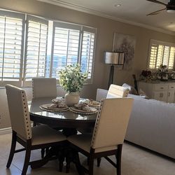 Brown wood Table With 4 Chairs 