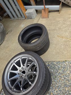 2 17" tires, rims are sold