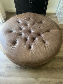 50’ Real Custom Made Leather Ottoman