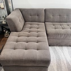 Gray Sofa with Chaise
