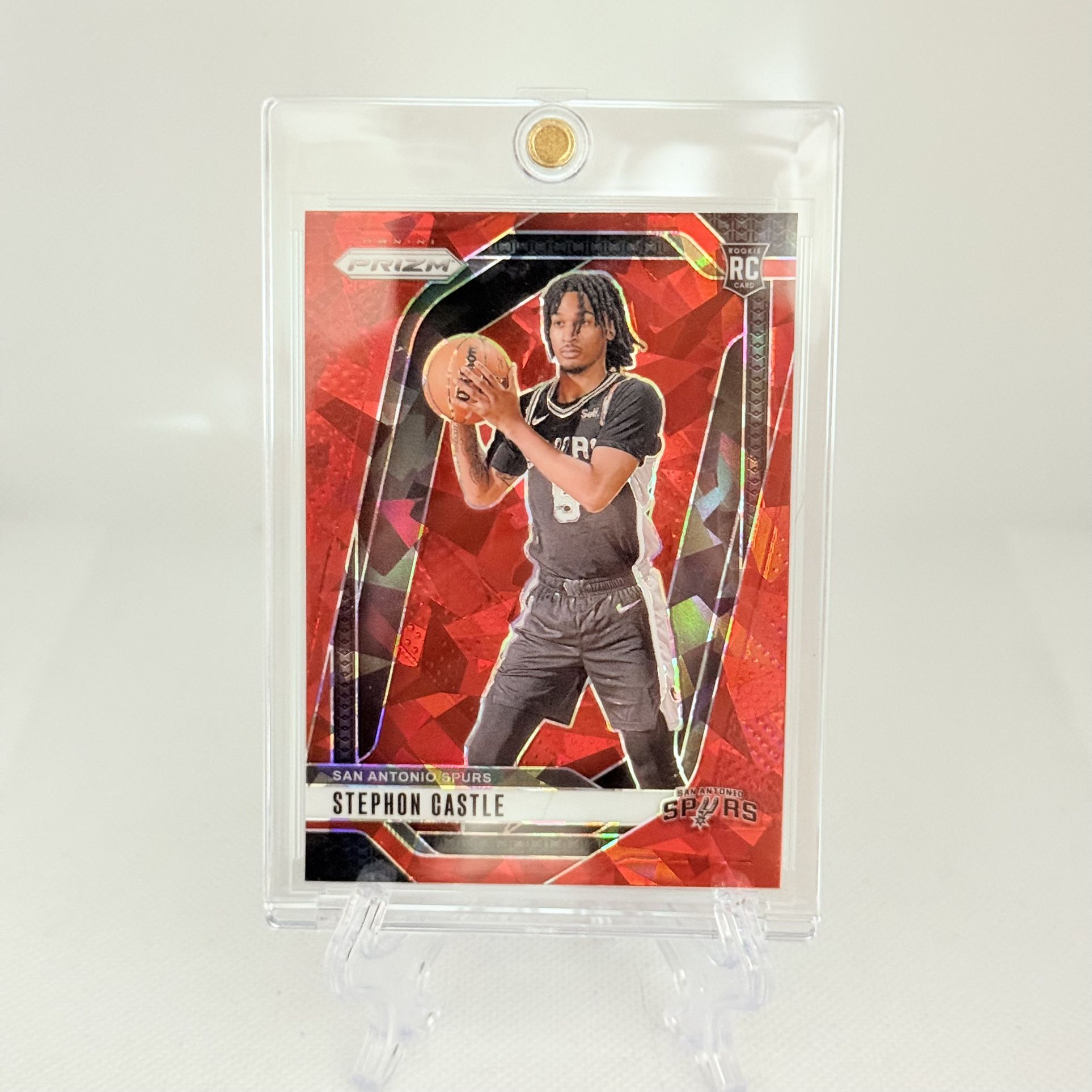 2024 Prizm Stephon Castle RC Cracked Red Ice Mint Condition