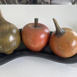 Wood Fruit Center Piece