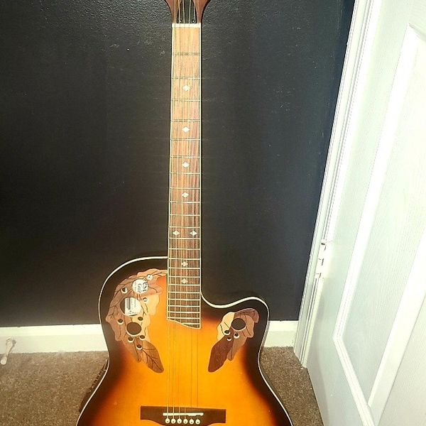 Crestwood acoustic electric guitar with case for Sale in Greenville, SC OfferUp