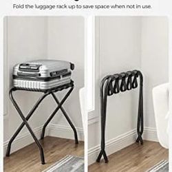 folding luggage rack metal