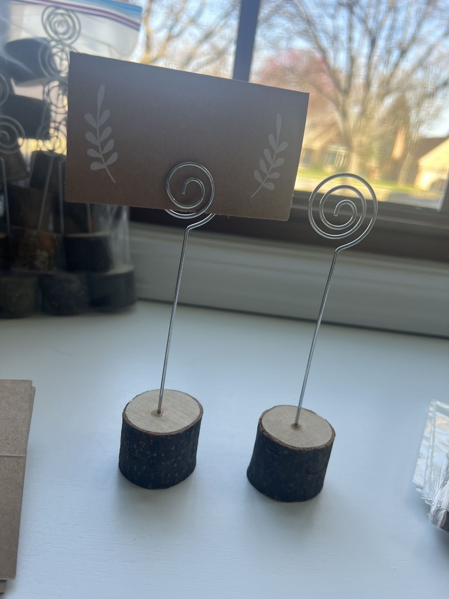 Rustic Wood Place Card Holders (110) - Wedding