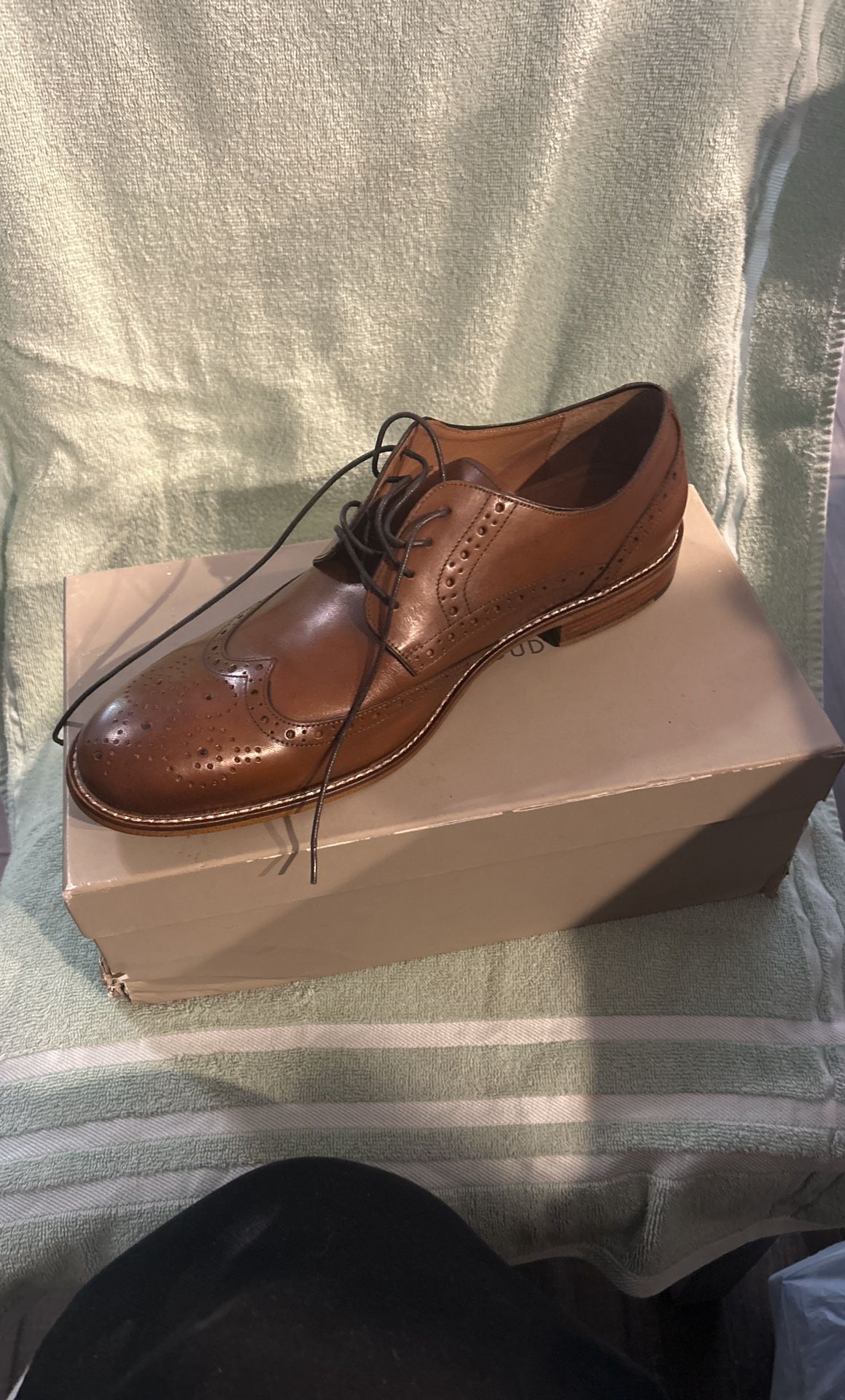 Joseph Abbound men leather loafers size 13w Joseph Abboud Leather Penny Strap Loafers, Cognac - Tan  main image 2