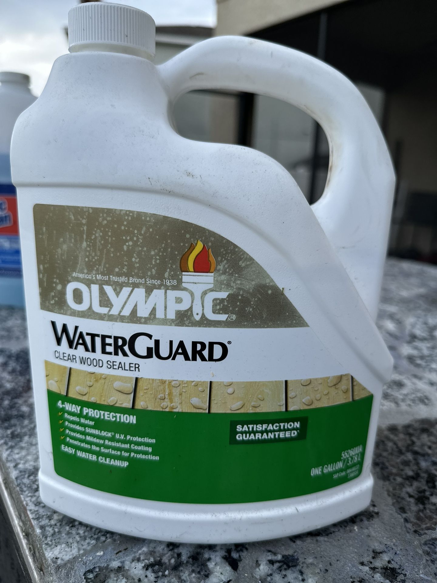 Olympic WaterGuard 1 Gal – Clear Wood Sealer.