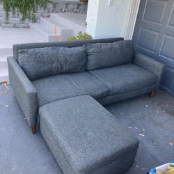 Charcoal Gray Sofa With Chaise