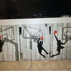 3 Piece Basketball Wall Art 