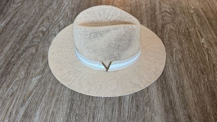 Vince Camuto Women’s Wide Brim Fedora Paper Straw Sun Hat Beige One Size