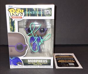 🔥 Laurence Fishbourne Signed Autographed Funko Halo Morpheus The Matrix JSA COA 🔥