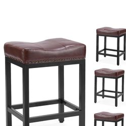 Bar Stools, Brown And Black