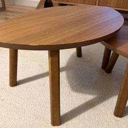 Nesting coffee tables, set of 2, walnut veneer IKEA