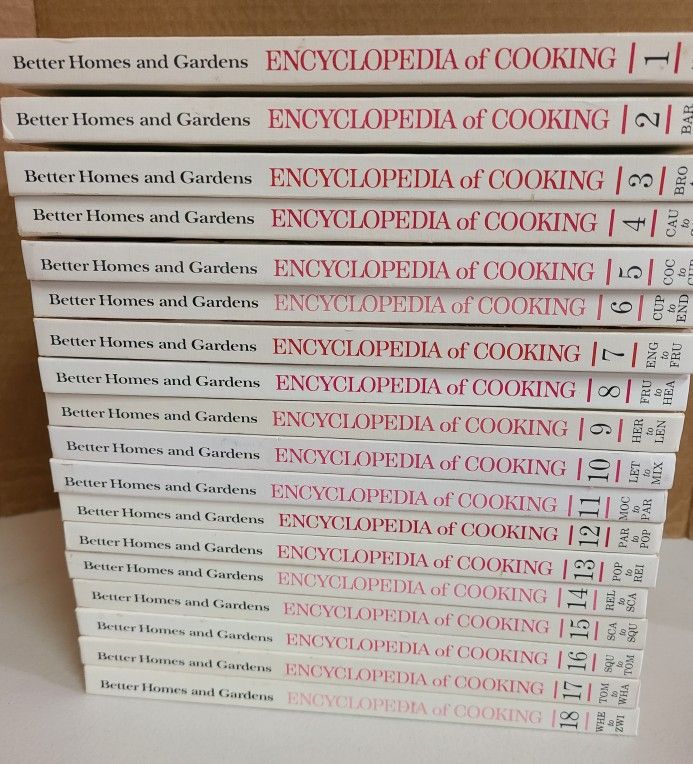 18 VOLUME, Better Home & Gardens ENCYCLOPEDIA Of COOKING