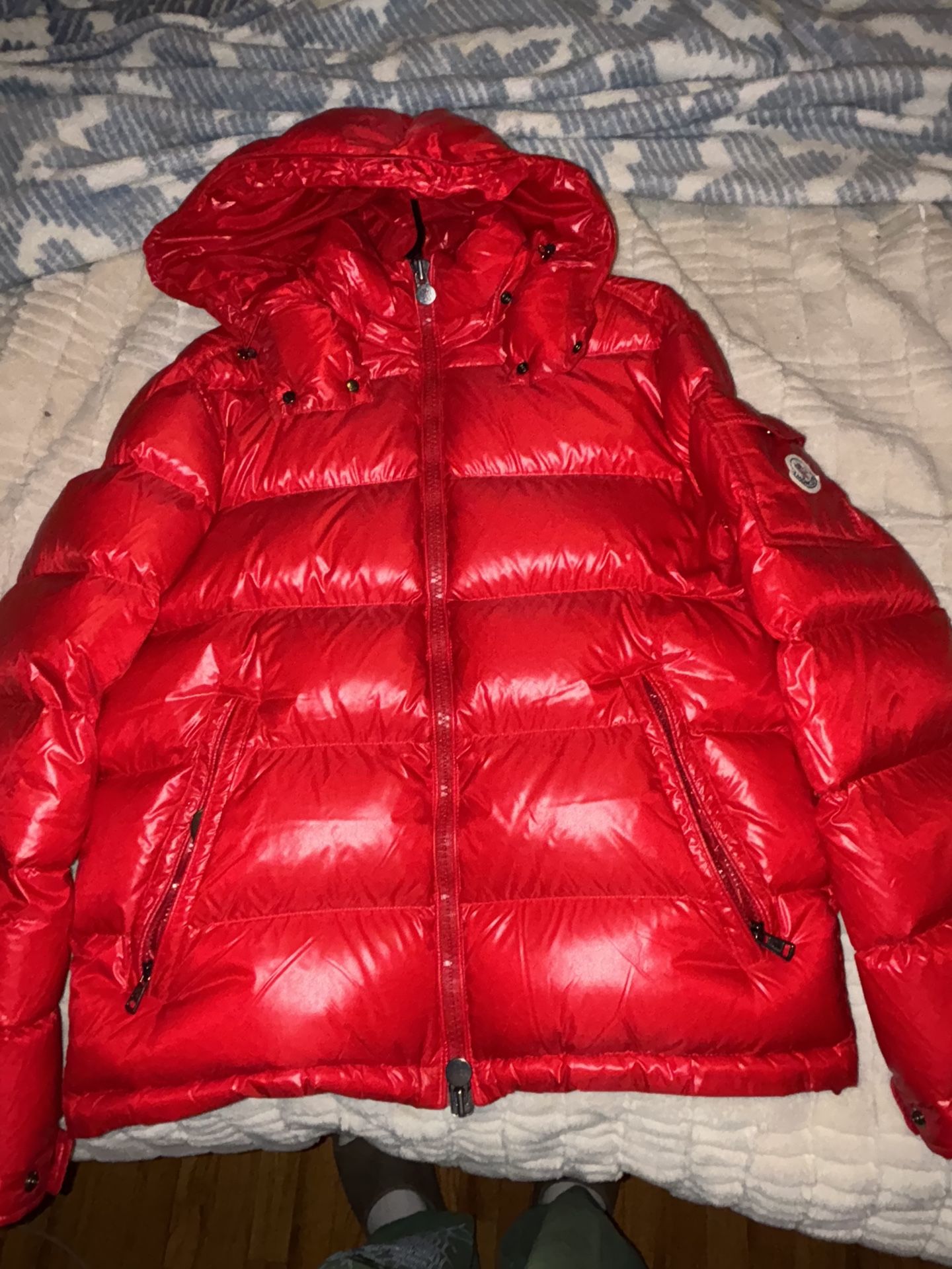 Authentic Red Moncler Maya Sz 4 Slightly Used