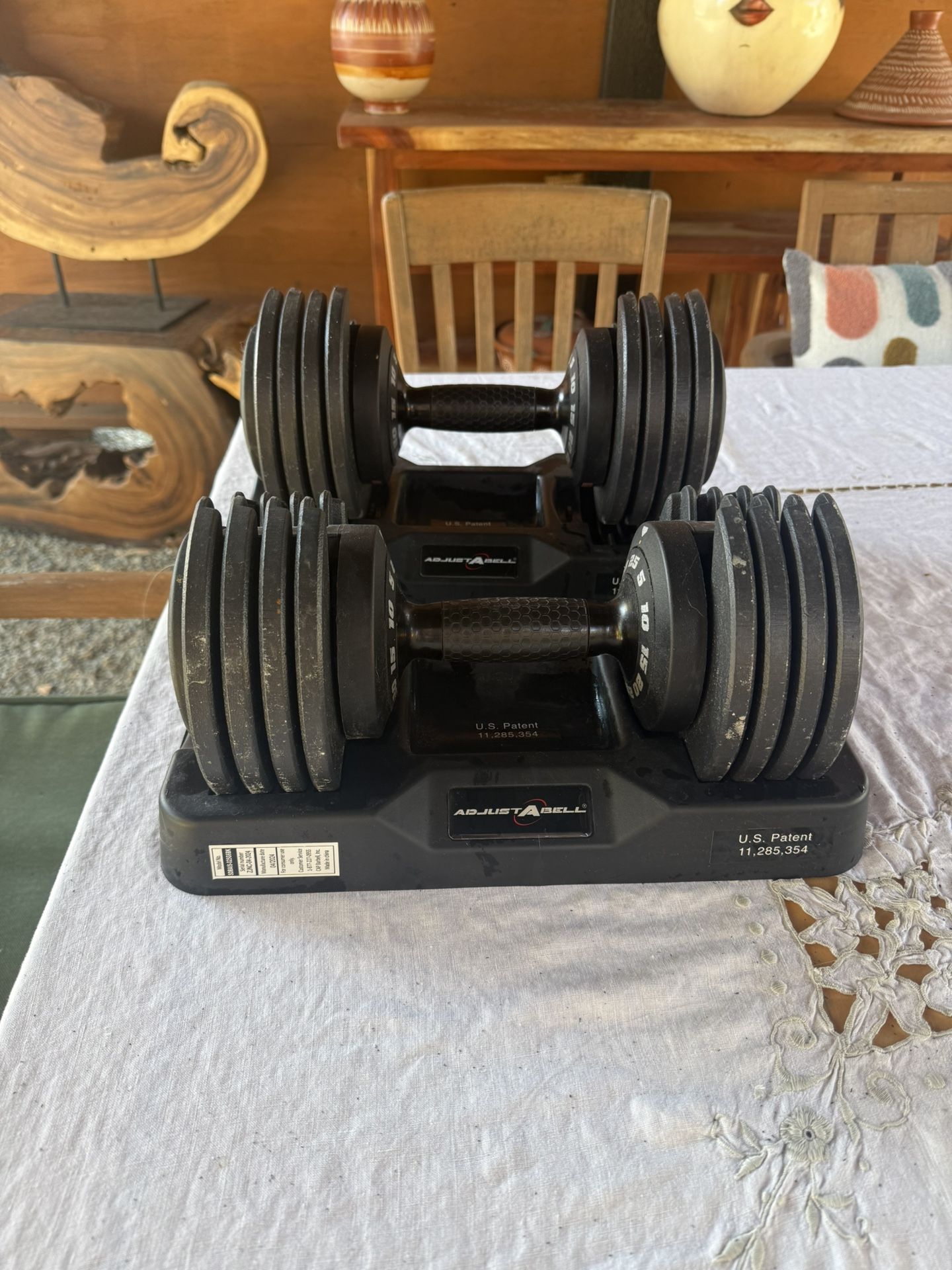Pair Of Adjustable Dumbbells 