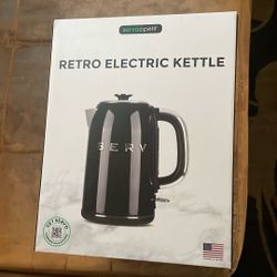 RETRO SERV 1.7 Kettle Mid century Modern Stainless Steel Hot Water Kettle 