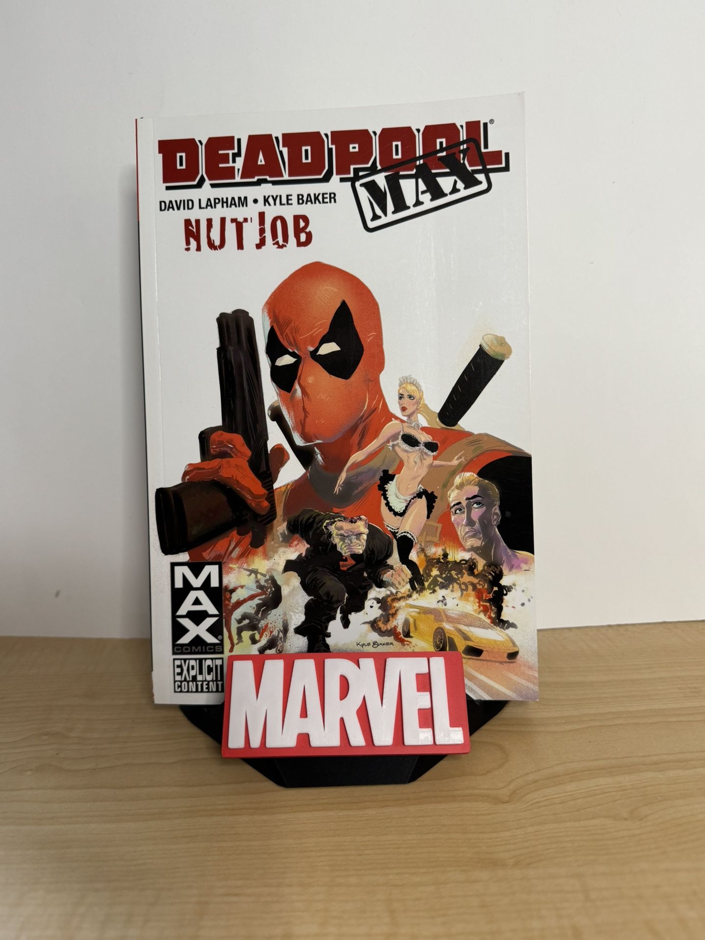 🔥 Deadpool MAX: Nutjob TPB Marvel MAX Comics Graphic Novel – Explicit Content – Lapham & Baker