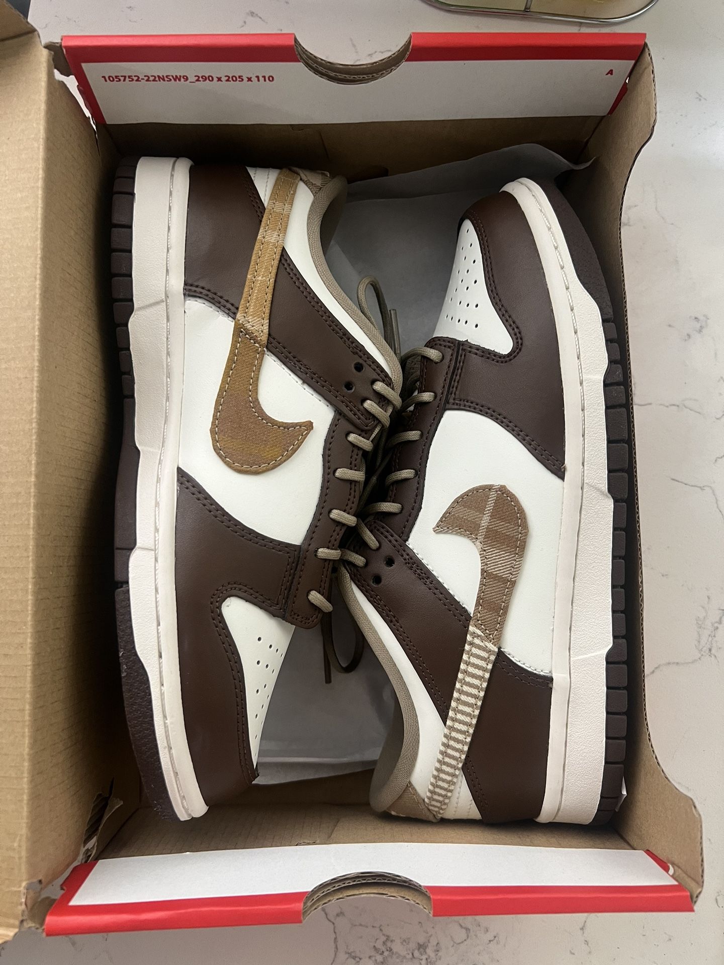 Nike low dunks (brown plaid gs)