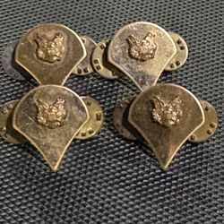 Four U.S. Army Gold Military Insignia Eagle Pins
