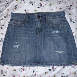 Vintage y2k ultra low rise denim micro mini Skirt