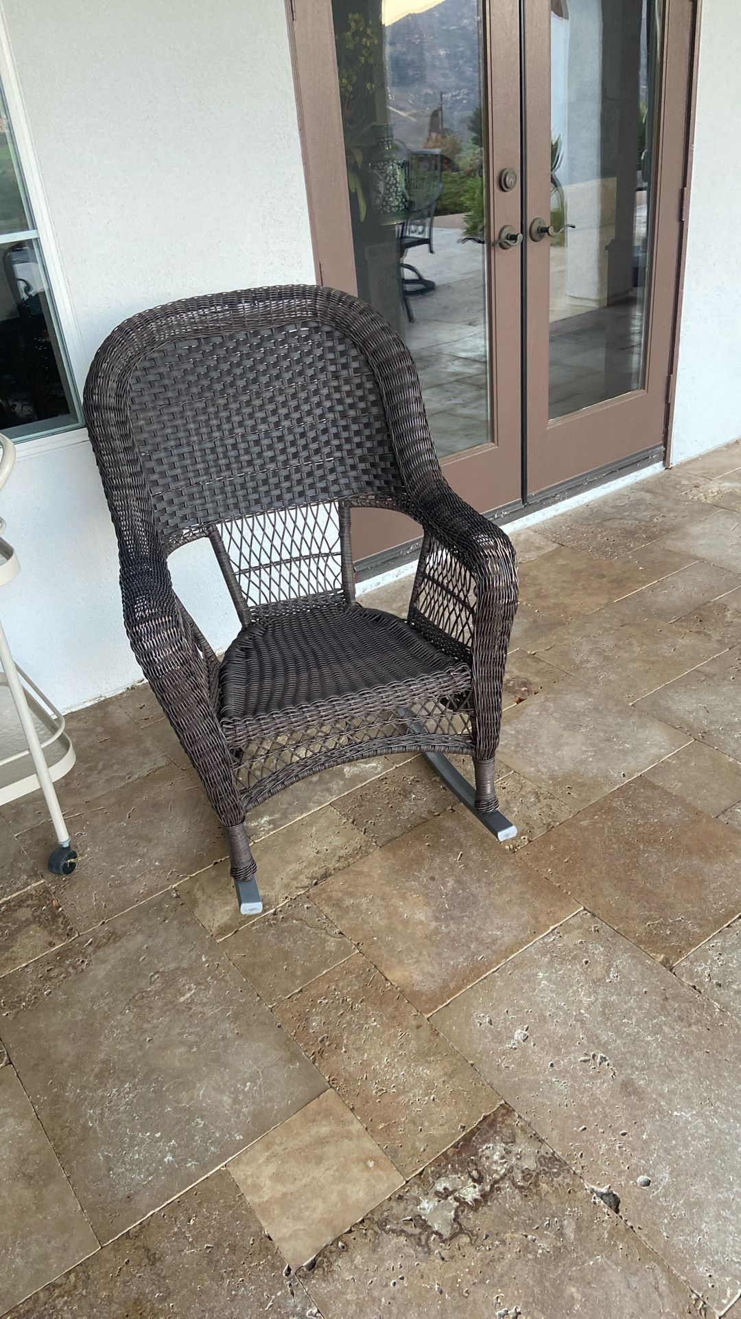 Brown Wicker Rocking Chair Excellent Condition