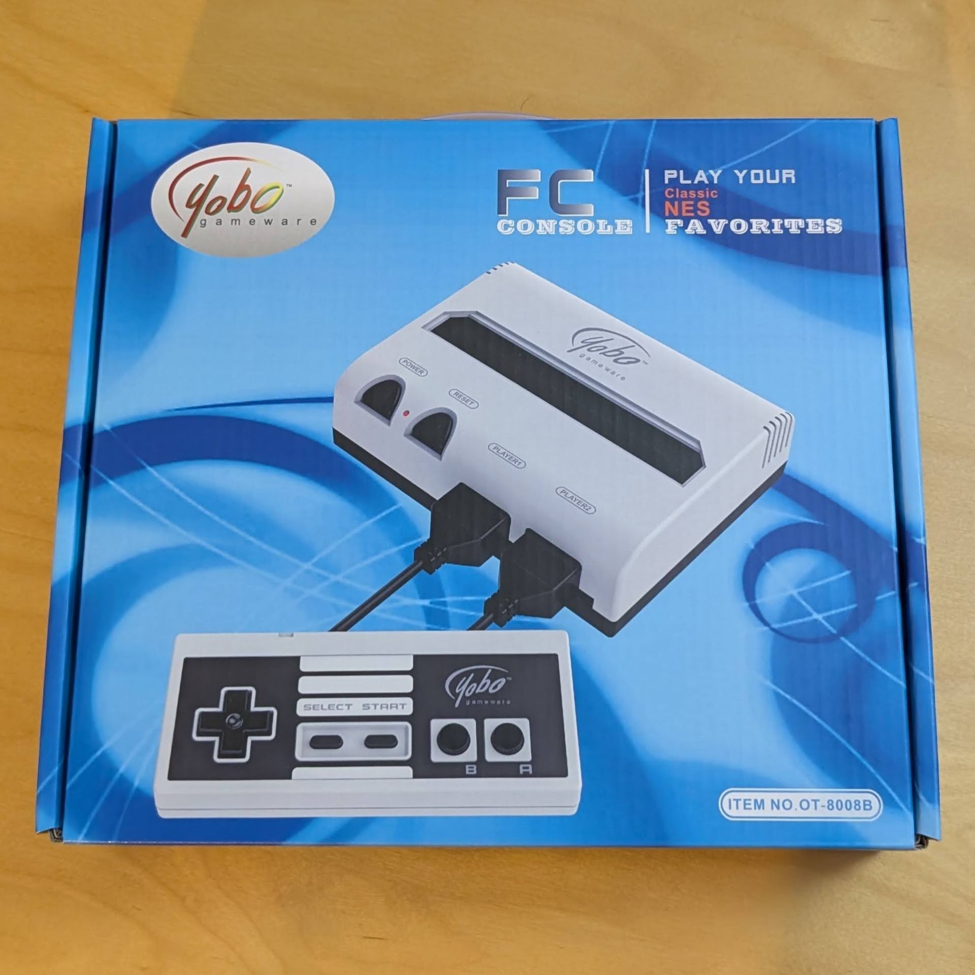 New Yobo NES FC Game Console OT-8088B Nintendo System Bundle Games Controllers 8 Bit