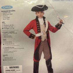 Halloween Costume - British Red Coat w/ Hat 