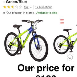 Mongoose Scepter 24" Mountain Bike - Green/Blue