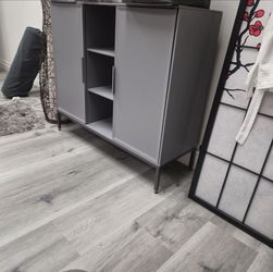 Modern gray storage cabinet