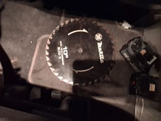 Three 10 " miter saw blades mikita and crafts man