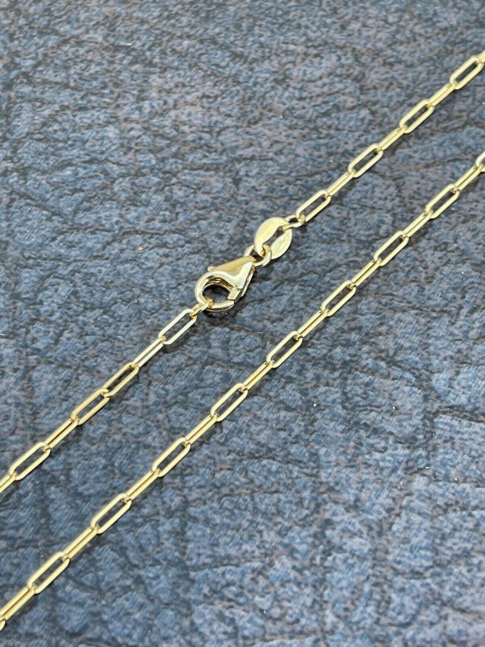 *MUST READ DESCRIPTION FIRST” Solid 14kt Yellow Gold Woman’s Roll Paper clip Chain 16”-24”