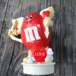 Vintage 1992 Red M&M Candy Valentines Day Cupid Toy Figure