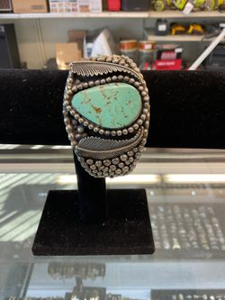 925 Cuff With Turquoise Stone 40082-1