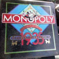Monopoly 1935 Commemorative Tin Edition 1985 Board Game