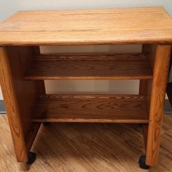 Small Oak Sewing Table