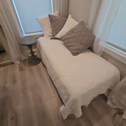 Twin Bedding and Nightstand