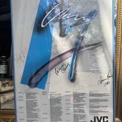 Jvc Jazz Festival Framed, Signed, Many Autographs Posters