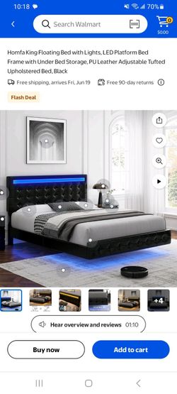 King size bed frame and mattress
