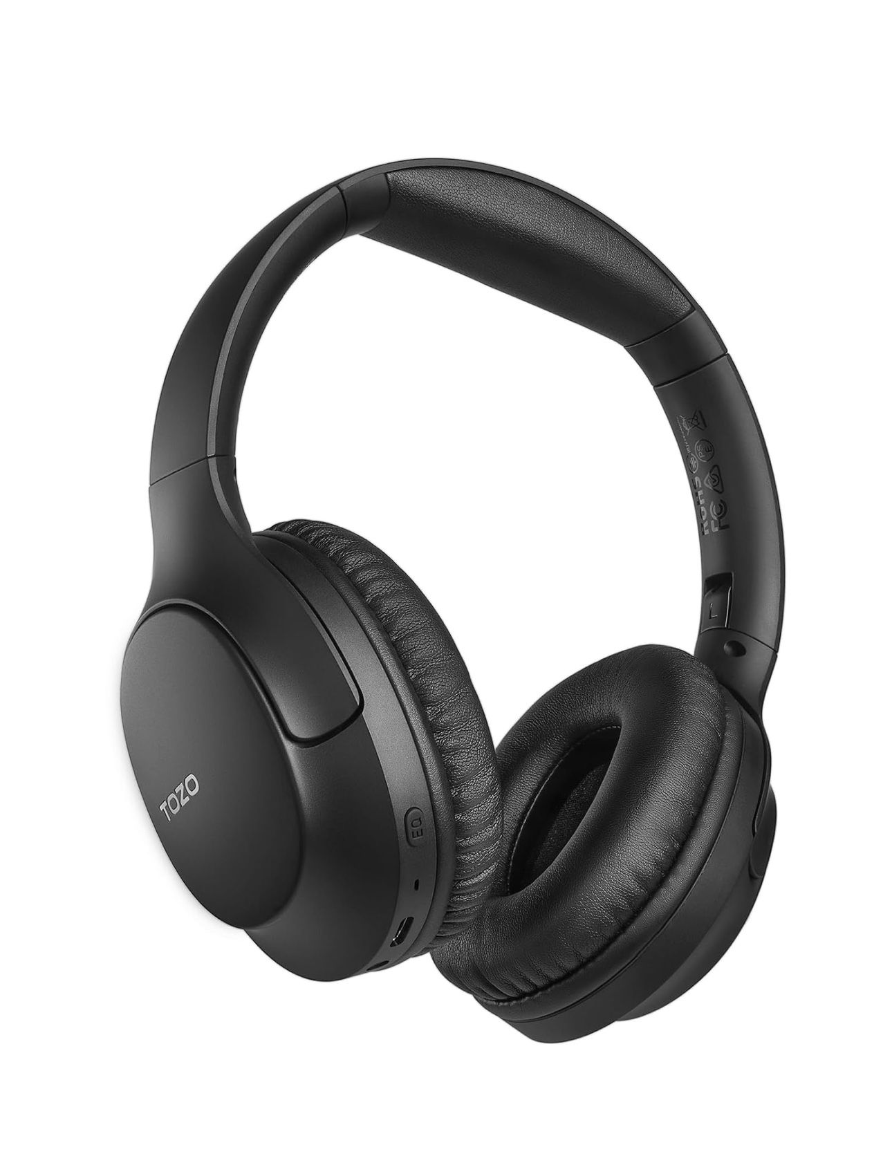 Bluetooth 5.4 Over Ear Headphones, 70H Playtime with Mic, Foldable Wireless Headset, Deep Bass Stereo Sound Customizable 32 EQ Music Mode Via Button &