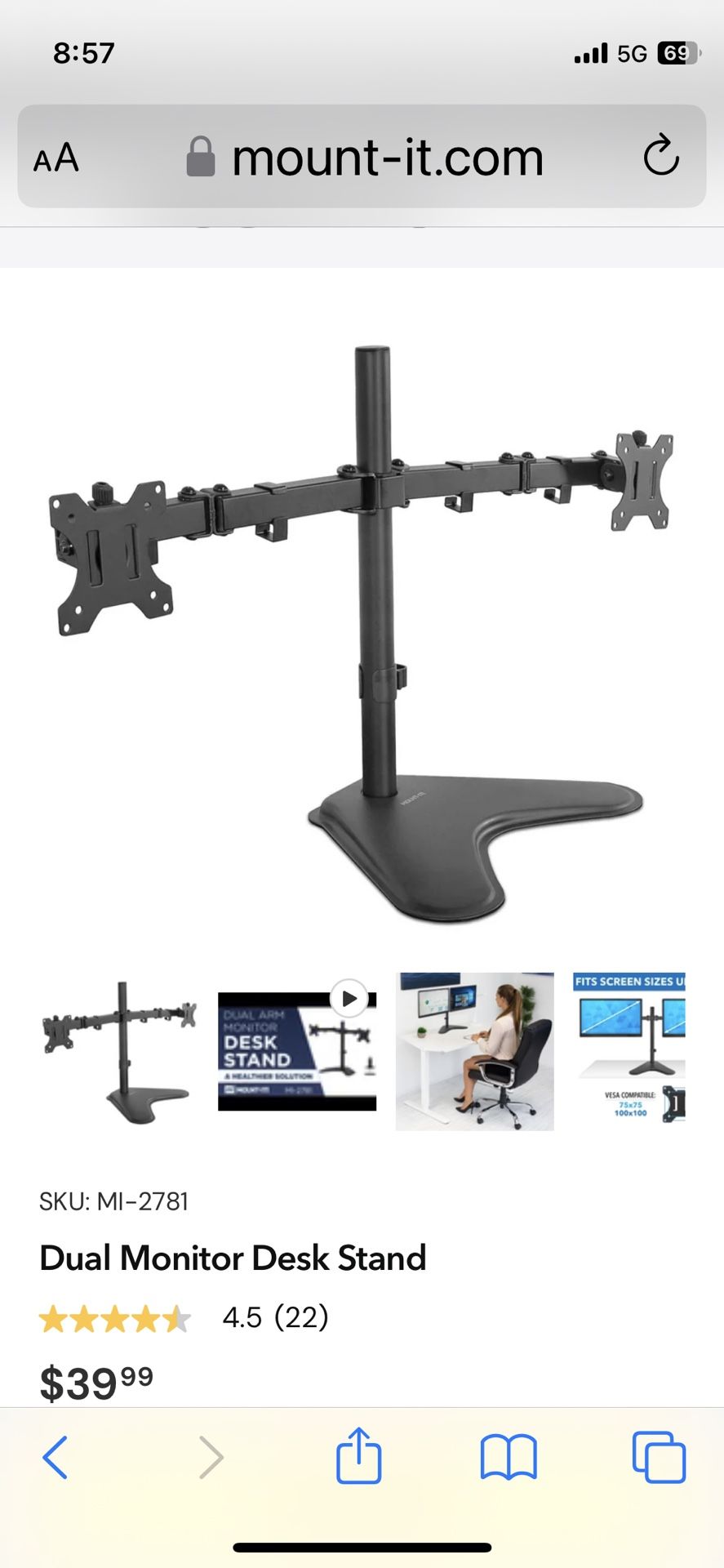 Monitor Mounts Dual
