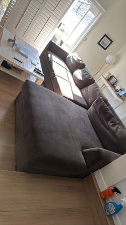 Extra large grey couch, sectional L-shaped Extra large grey couch, sectional L-shaped