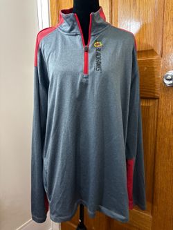 Chicago Blackhawks Women’s XL Gray Red Quarter Zip Pullover NHL