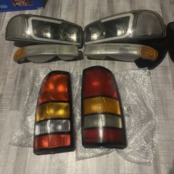 Headlights Taillights  Double Din Stereo And Speakers 